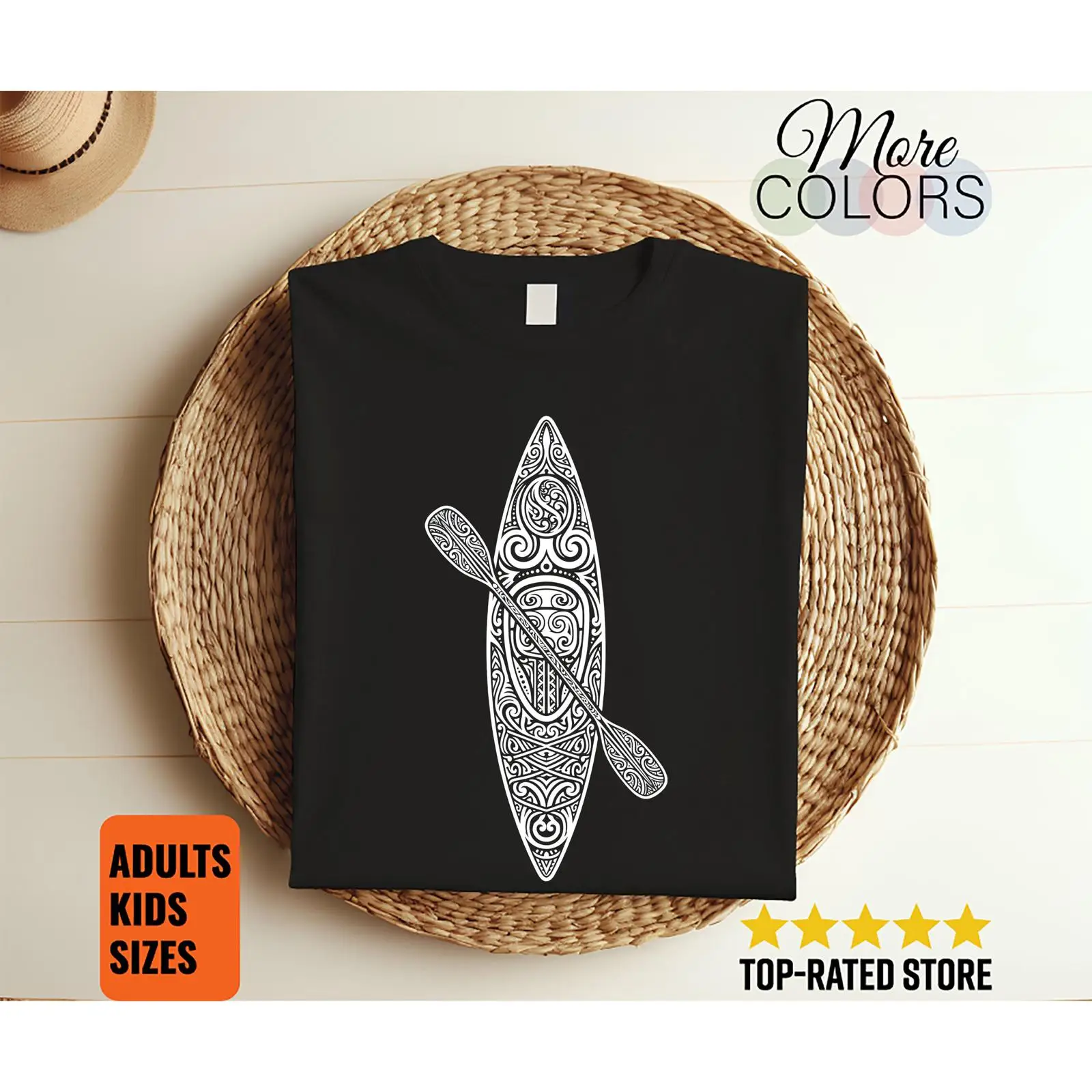 Outdoor Adventure Ideas - T-shirt Tribal Kayak Canoë pour l'aventure